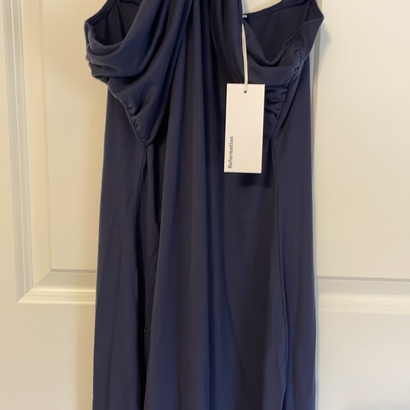 Reformation Xena Knit Dress, Navy, Size Large NWT - Picture 5 of 6